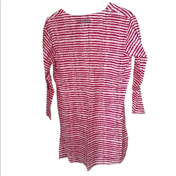 KikiSol Pink & White Beach Tunic S 100% Cotton - Picture 2 of 2